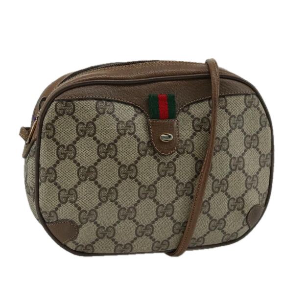 GUCCI GG Supreme Web Sherry Line Shoulder Bag Pvc Beige 89 02 066 - Picture 1 of 16